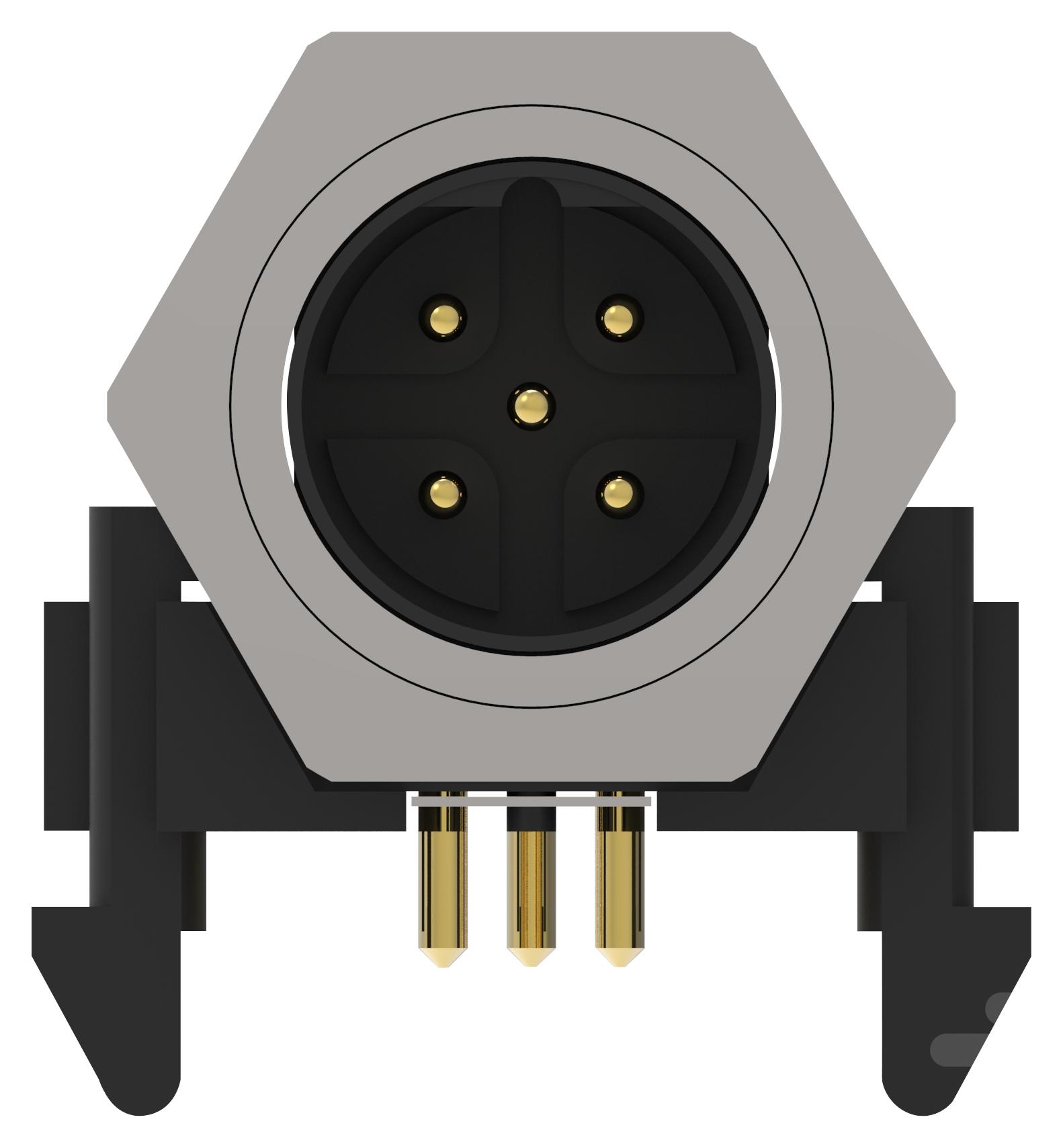 Te Connectivity/partner Stock 4-2172063-2 Sensor Conn, Rcpt, 5Pos, M12, Panel