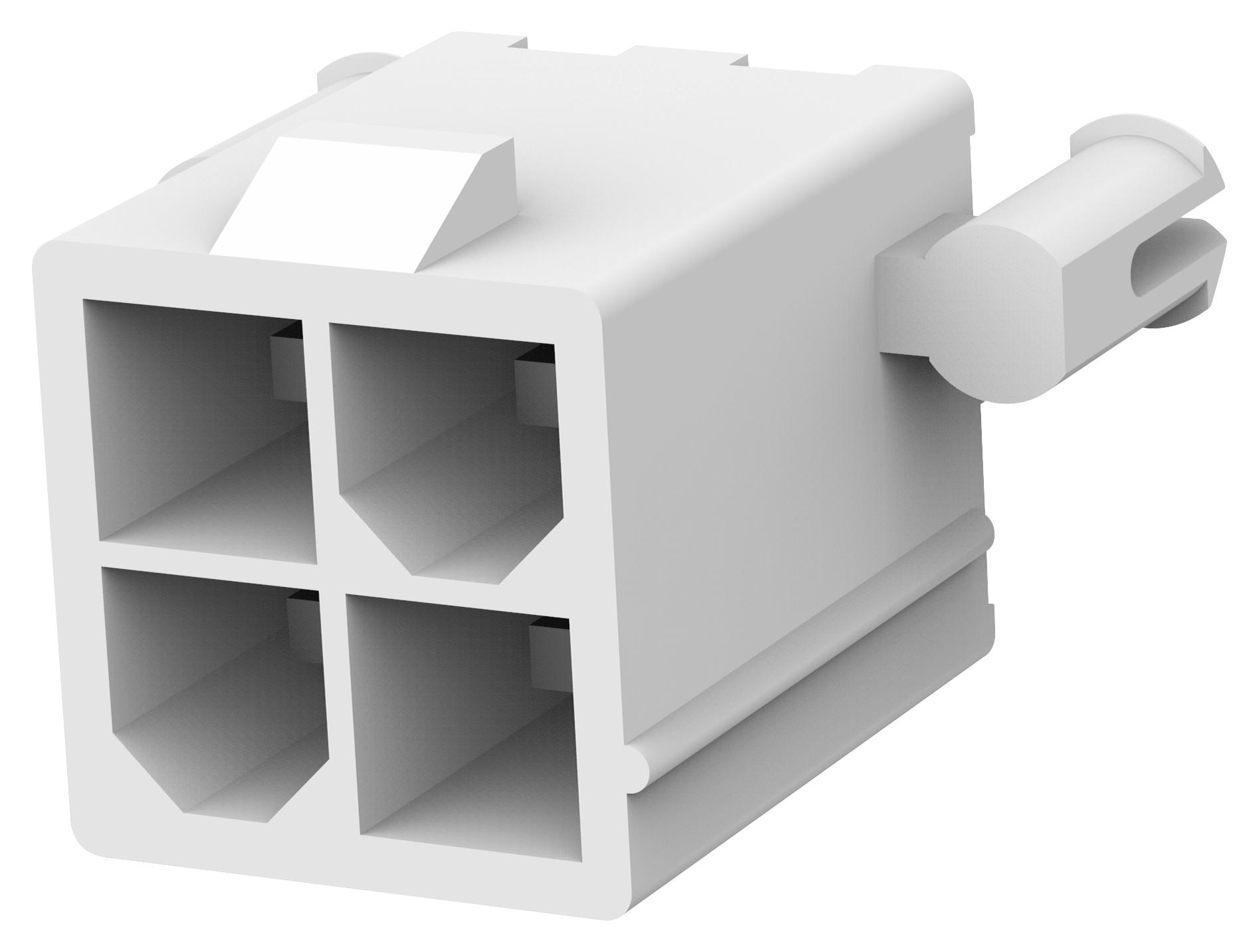 Te Connectivity/partner Stock 1586039-4 Connector, Header, 4Pos, 2Row, 4.2mm