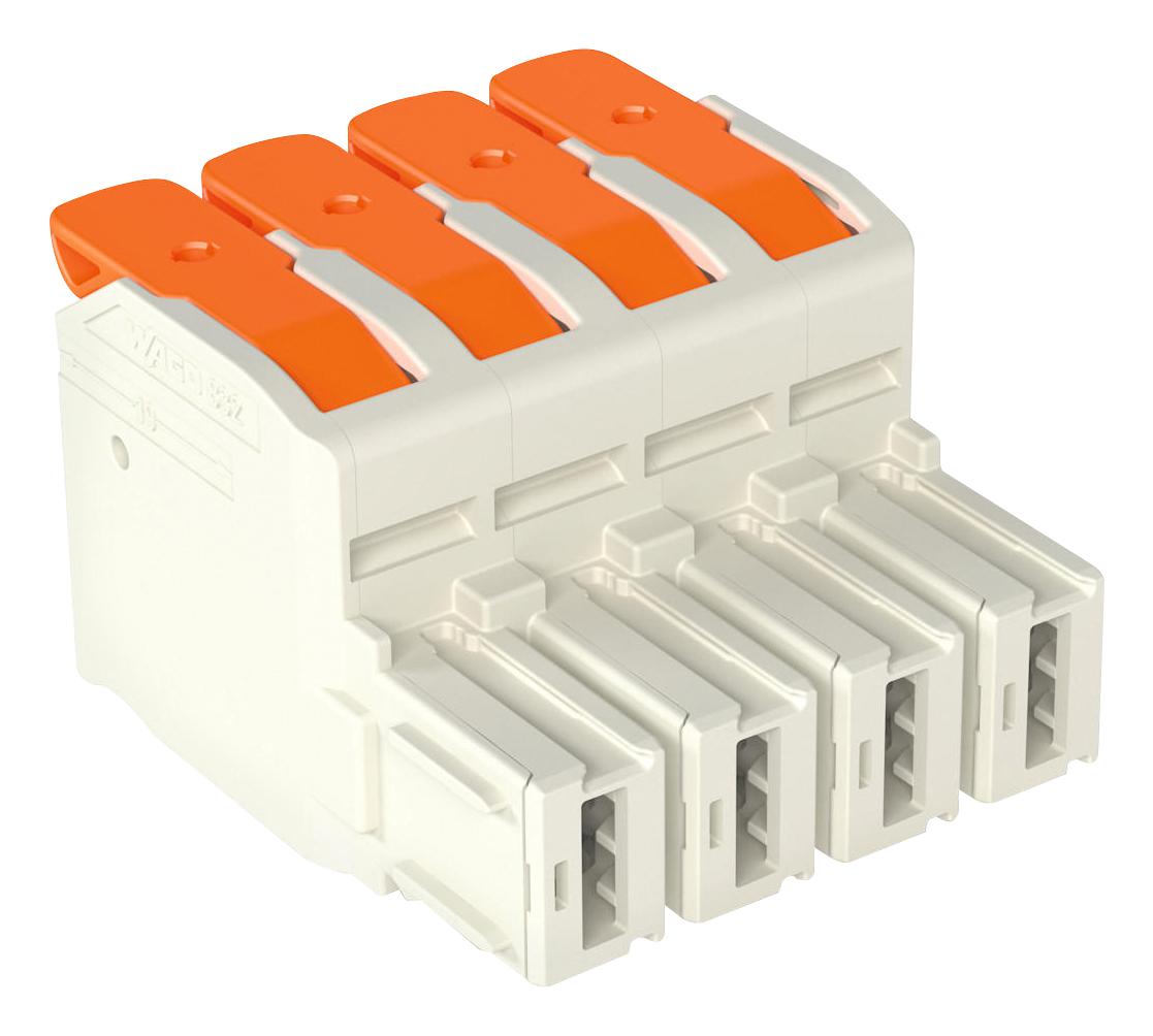 WAGO 832-1106 Terminal Block, Pluggable, 6Way, 4Awg