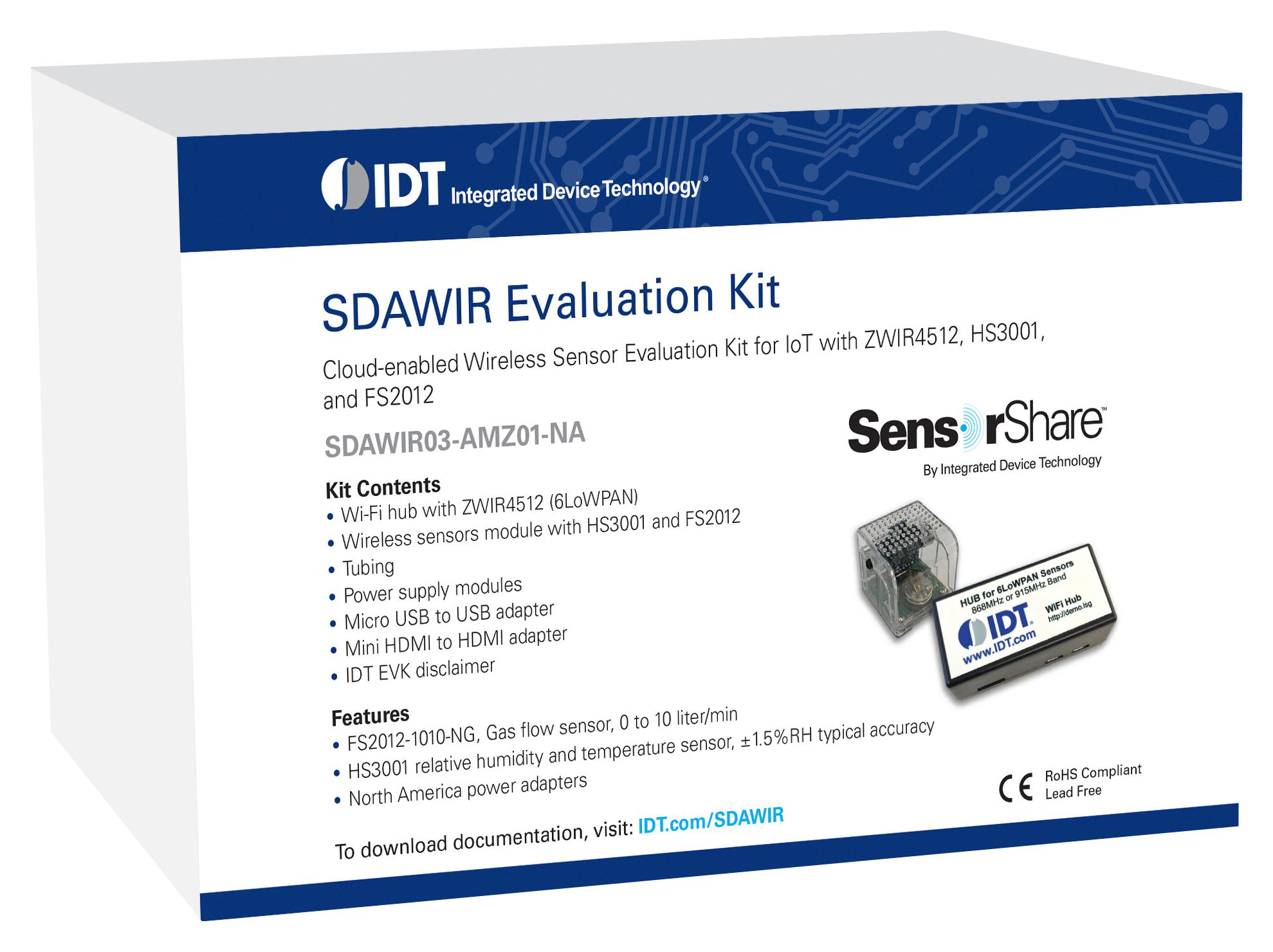 Renesas Sdawir03-Amz01-Na Demo Kit, Temp/humidity & Flow Sensor