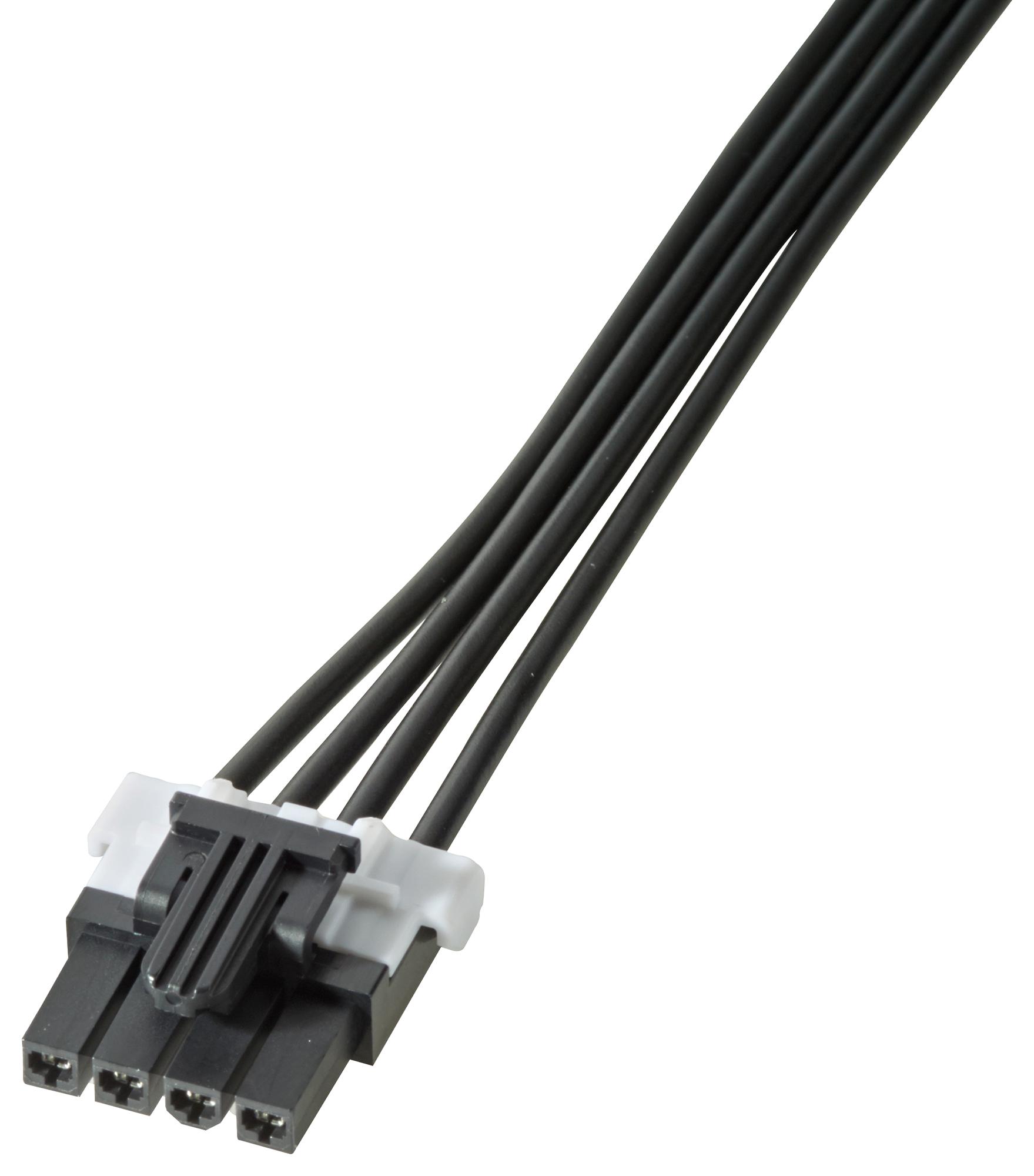 Molex 145135-0401 Cable Assy, Mini-Fit 4P Rcpt-Rcpt, 5.9