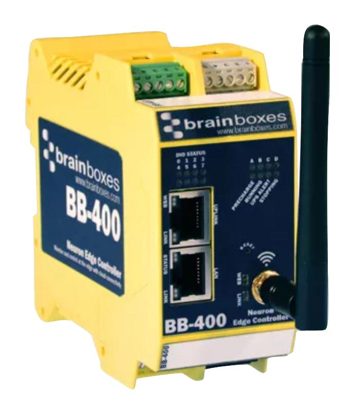 Brainboxes Bb-400 Industrial Edge Controller, 10/100Mbps