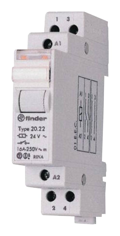 Finder Relays Relays 202882300000 Power Relay, Dpst-No, 16A, 230Vac