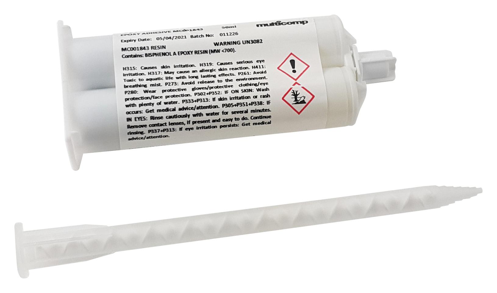 Multicomp Mc001843 Epoxy Adhesive, Cartridge, 50Ml