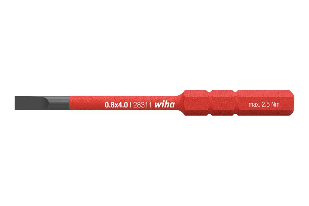 Wiha 34580 Slotted Bit, 4mm, 75mm