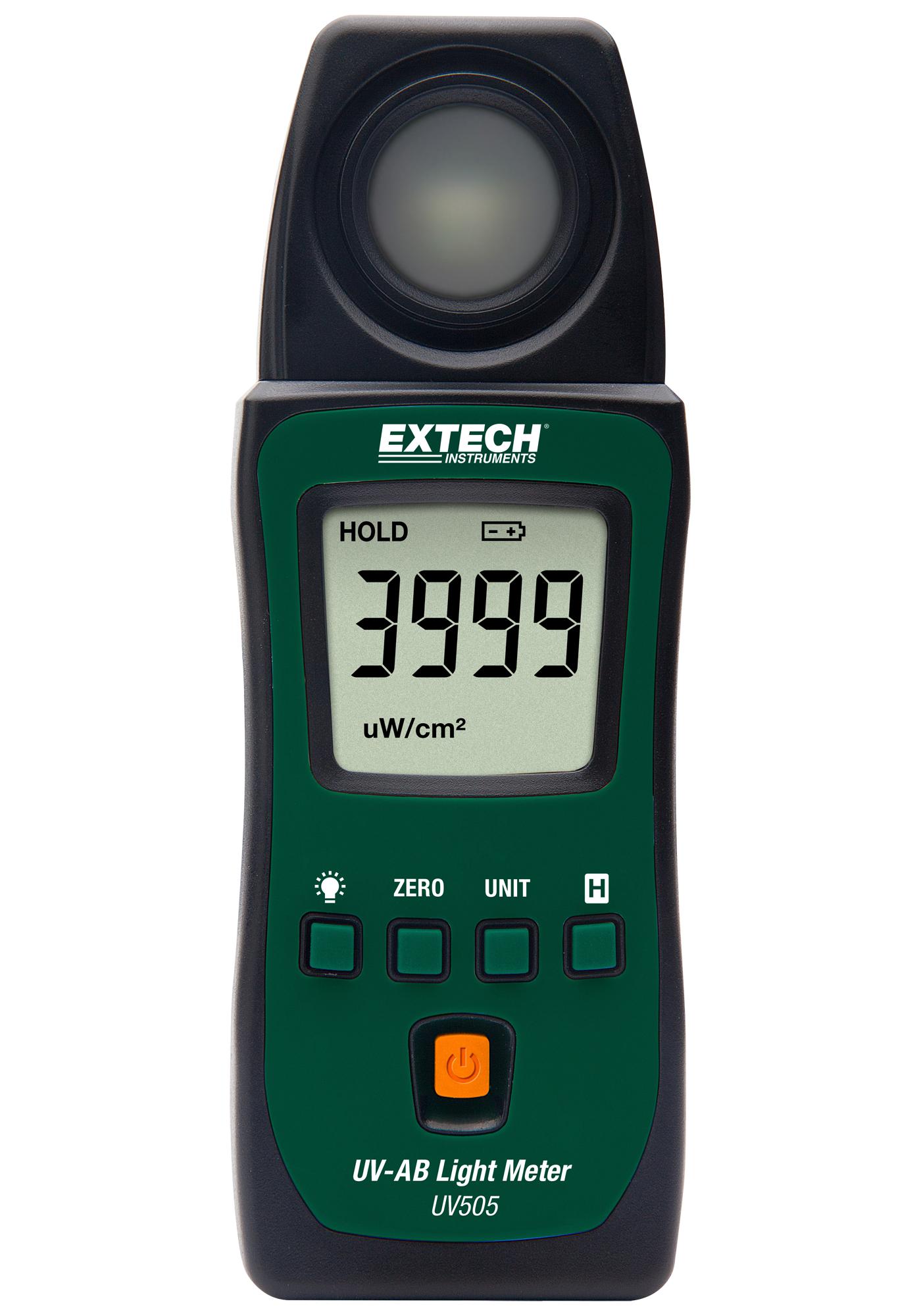 Extech Instruments Uv505 Uv-Ab Light Meter, 1 To 3999 Uw/cm2