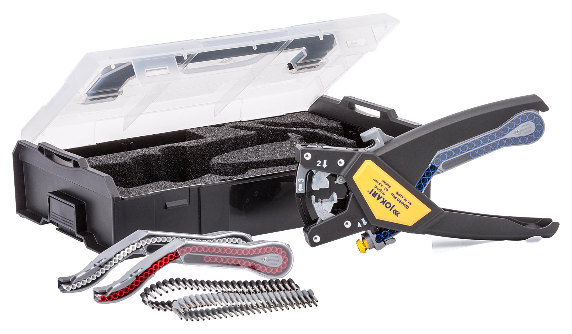 Jokari 62000 Connector Kit, Sleeve Strips & Pliers