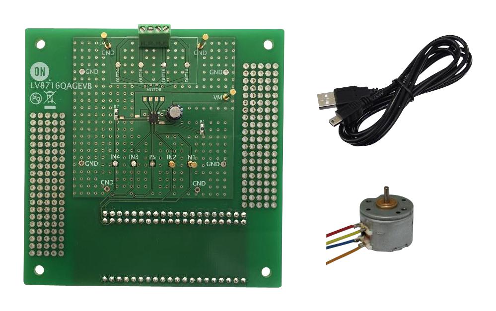 Onsemi Lv8716Qagevk Eval Kit, Stepper & Brush Dc Motor