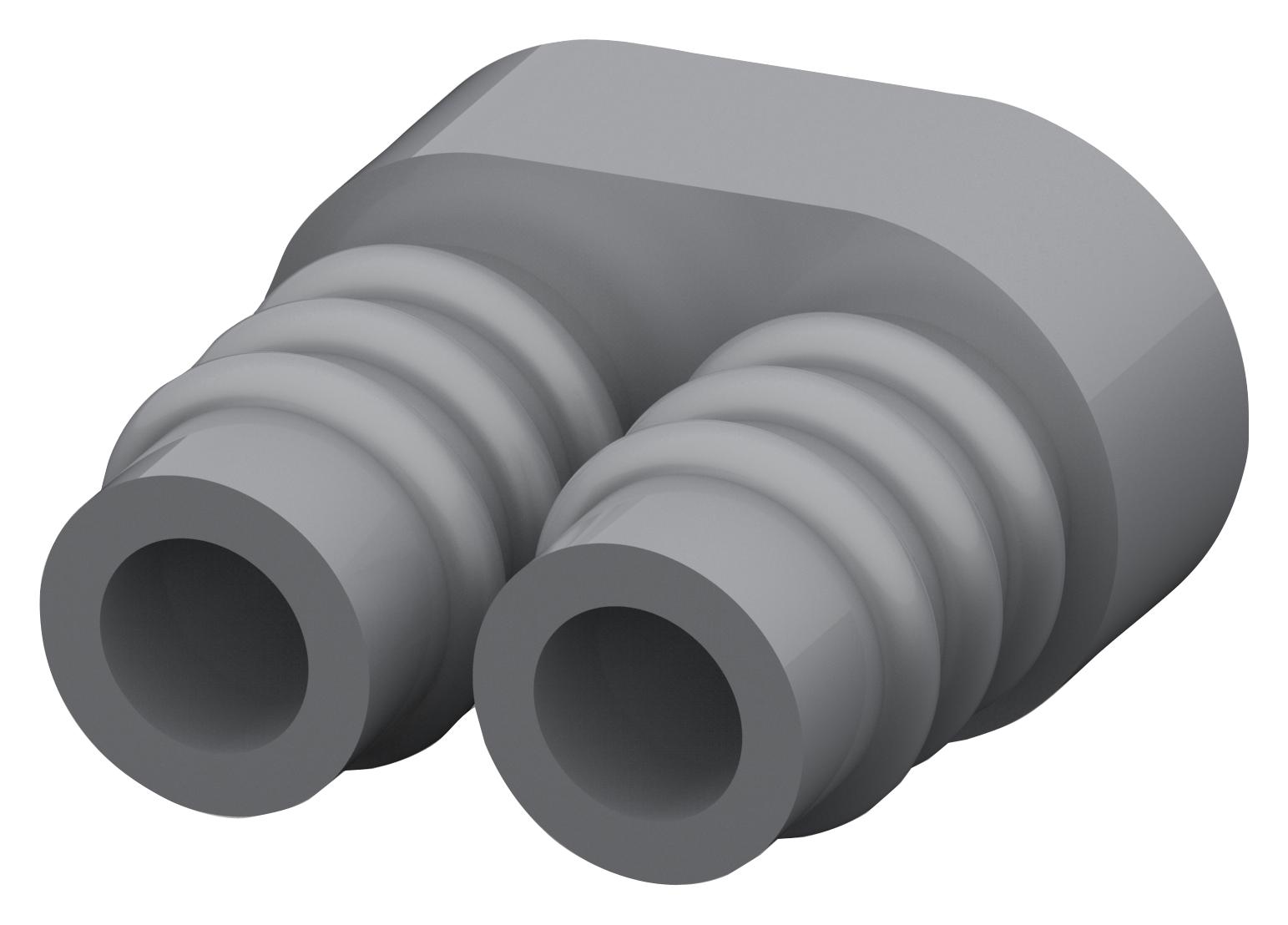 Te Connectivity 2213782-2 Wire Seal, 2Pos, Silicone Rubber, Grey