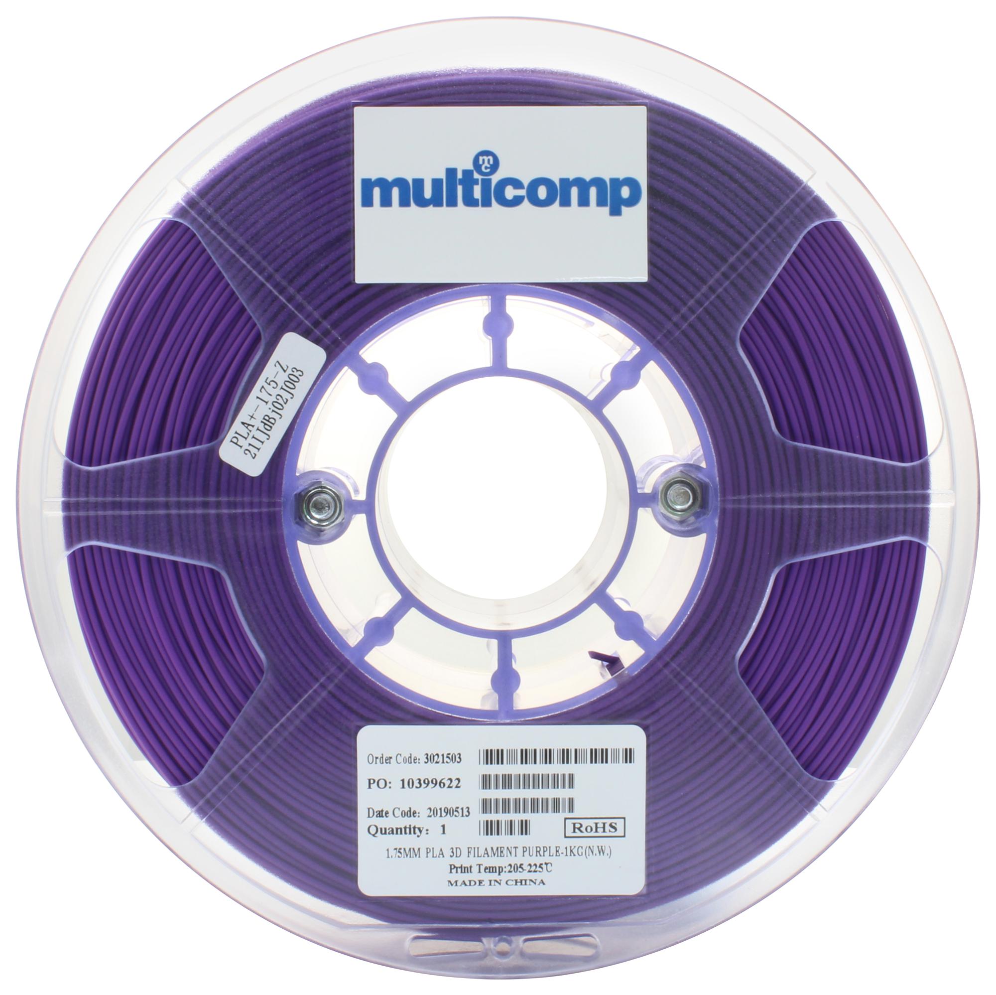 Multicomp Pro Mc011452 3D Printer Filament, Pla, 1.75mm, Purple