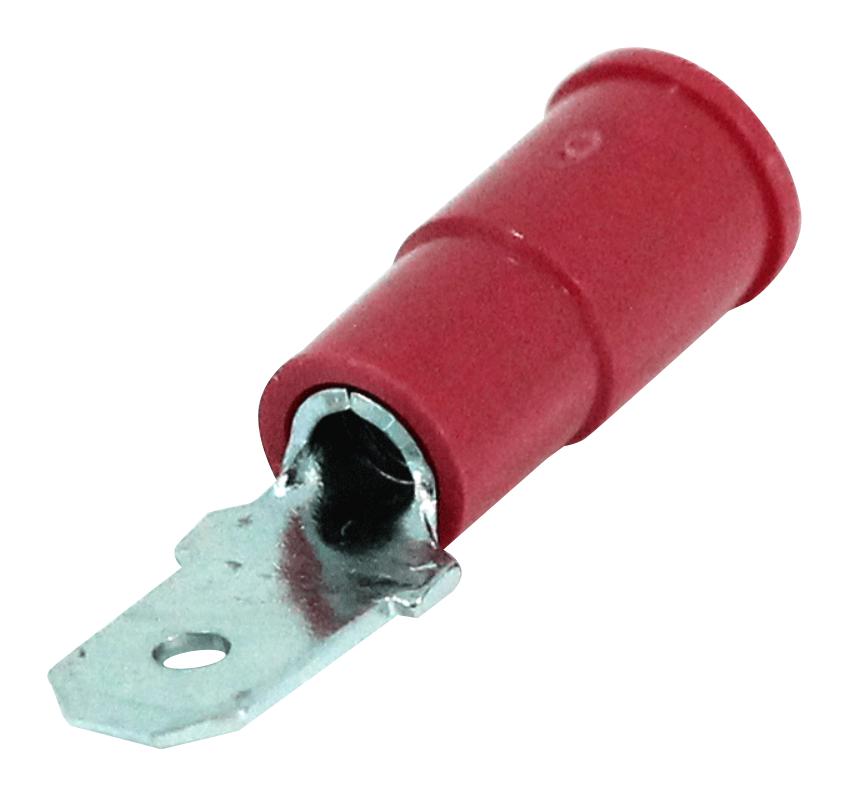 Molex 19023-0005 Male DisConnectorect, 6.35mm, 22-18Awg, Red