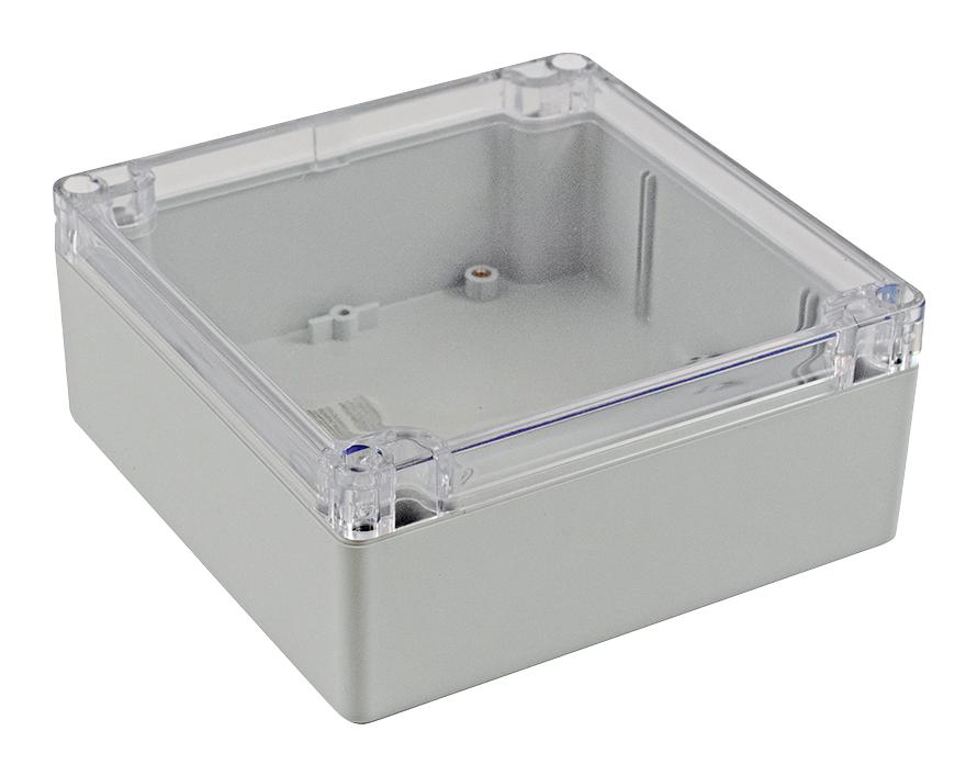 Hammond 1554Q2Gycl Small Enclosure, Pc, Grey/clear