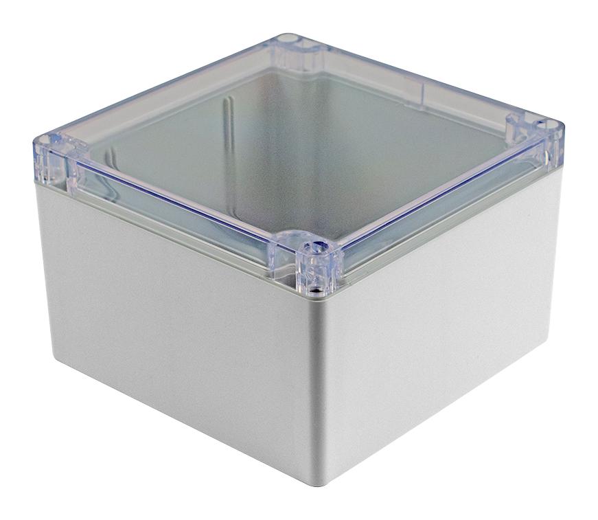 Hammond 1554Qa2Gycl Small Enclosure, Pc, Grey/clear