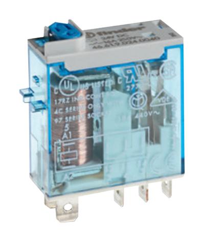 Finder Relays Relays 466180240054 Power Relay, Spdt, 24Vac, 16A, Socket