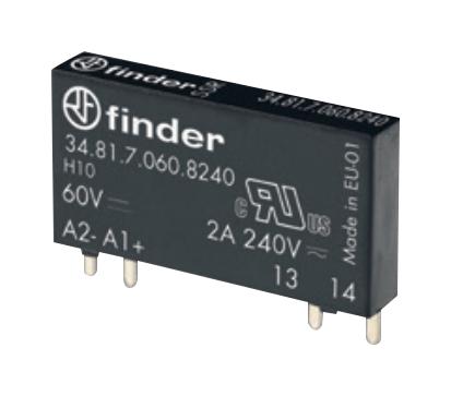 Finder Relays Relays 348170608240 Solid State Relay, Spst, 12-275Vac, 2A