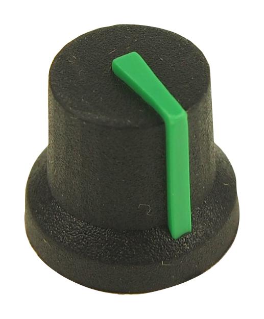 Multicomp Pro Mc170847Cr Soft Touch Knob, Rubber, Blk/grn, 16.2mm