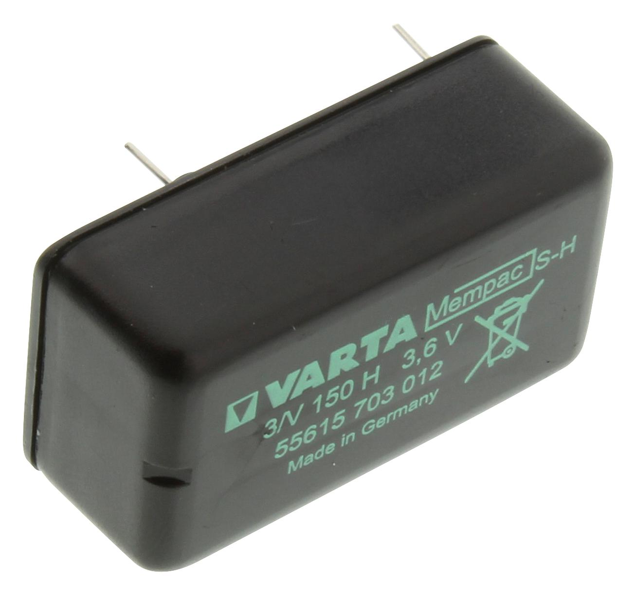 Varta 55615703012 Rechargeable Batt, NImh, 3.6V, 0.15Ah