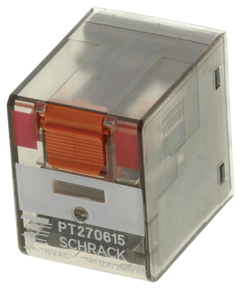 Schrack / Te Connectivity Pt270615 Relay, Dpdt, 240Vac, 12A