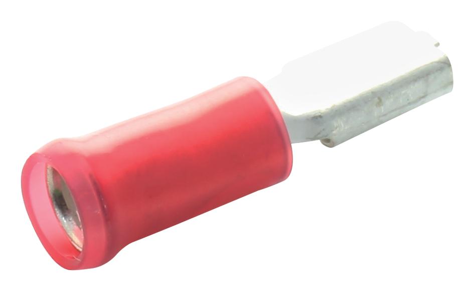 Amp Connectors / Te Connectivity 165566-1 Crimp Terminal, Female, 2.8mm, Red