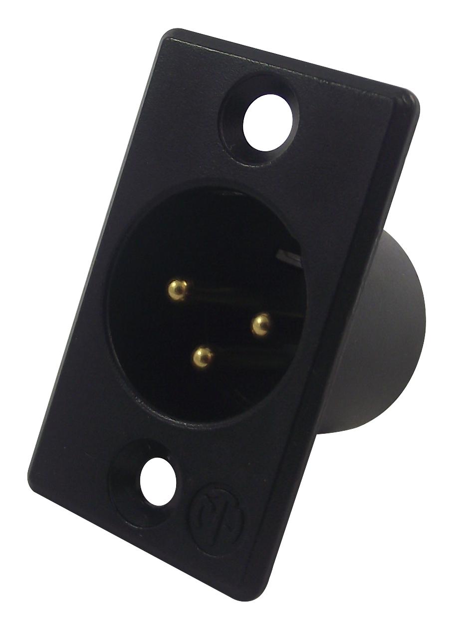 Neutrik Nc3Mp-B Plug, Xlr, Panel, Black, 3Pole