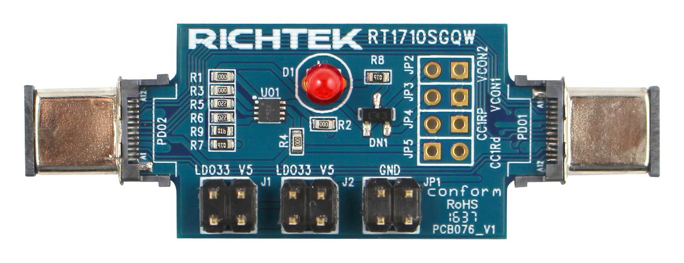 Richtek Evb_Rt1710Sgqw Eval Board, Usb Type-C Cable Id