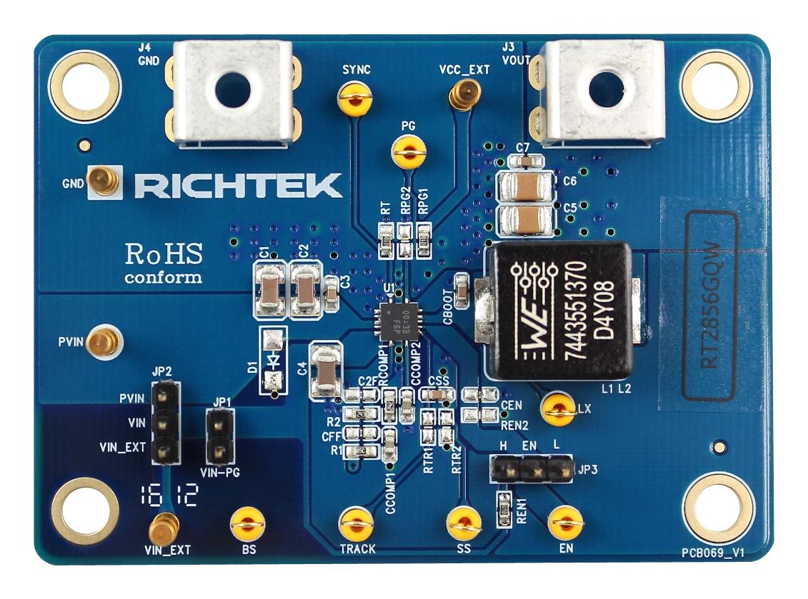 Richtek Evb_Rt2856Gqw Eval Board, Sync Buck Dc/dc Converter