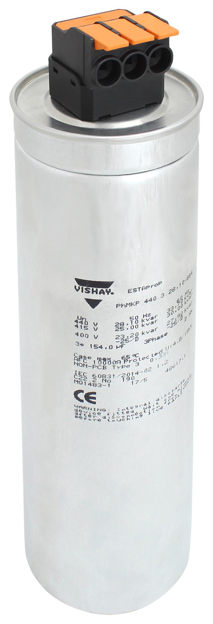 Vishay Phmkp525.3.12,50-S84 Pfc Capacitor, 3 X 48.1Uf, 525Vac, Can