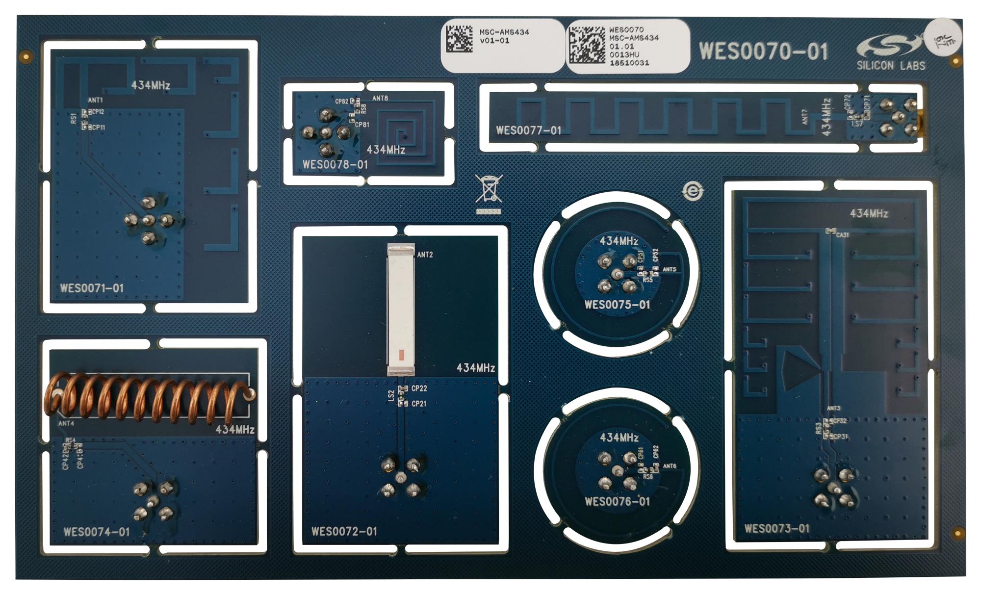 Silicon Labs Msc-Ams434-Ek Antenna Matrix Dev Kit, Rf Radio Board