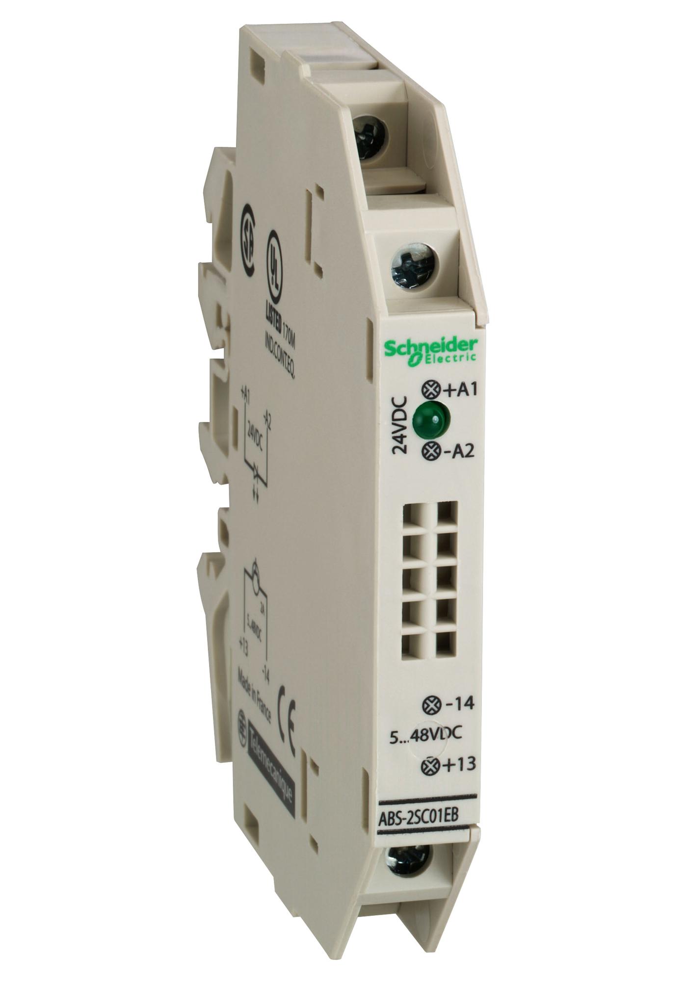 Schneider Electric Abs2Sc01Eb Solid State Relay, Spst, 24Vdc , 1.5A