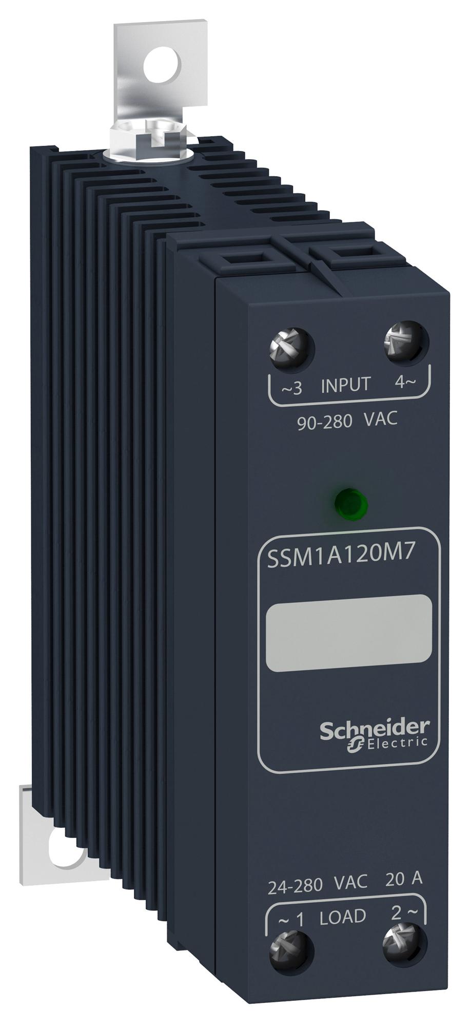 Schneider Electric Ssm1A120M7 Solid State Relay, Spst-No, 20A, 280Vac