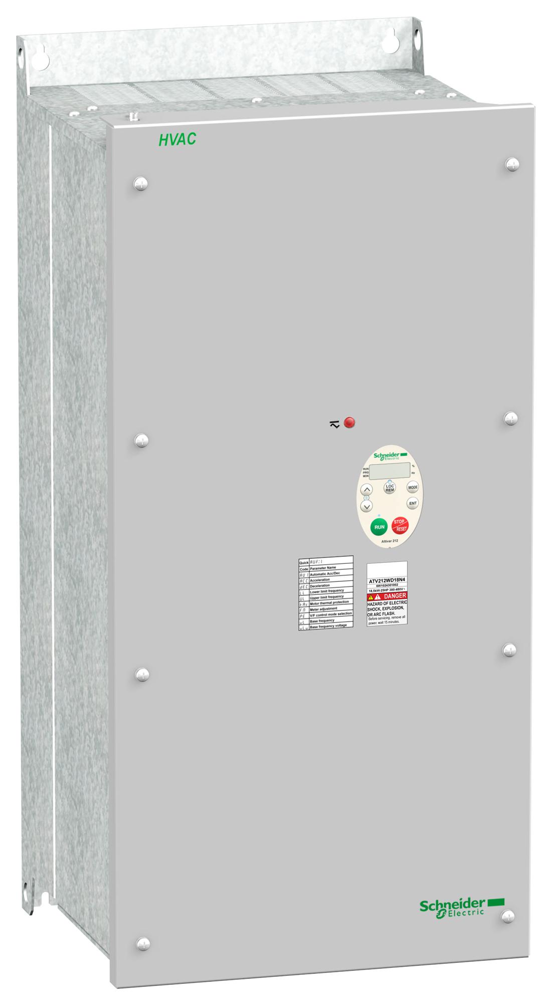 Schneider Electric Atv212Wd18N4 Motor Controller, 3-Ph, , 18.5Kw