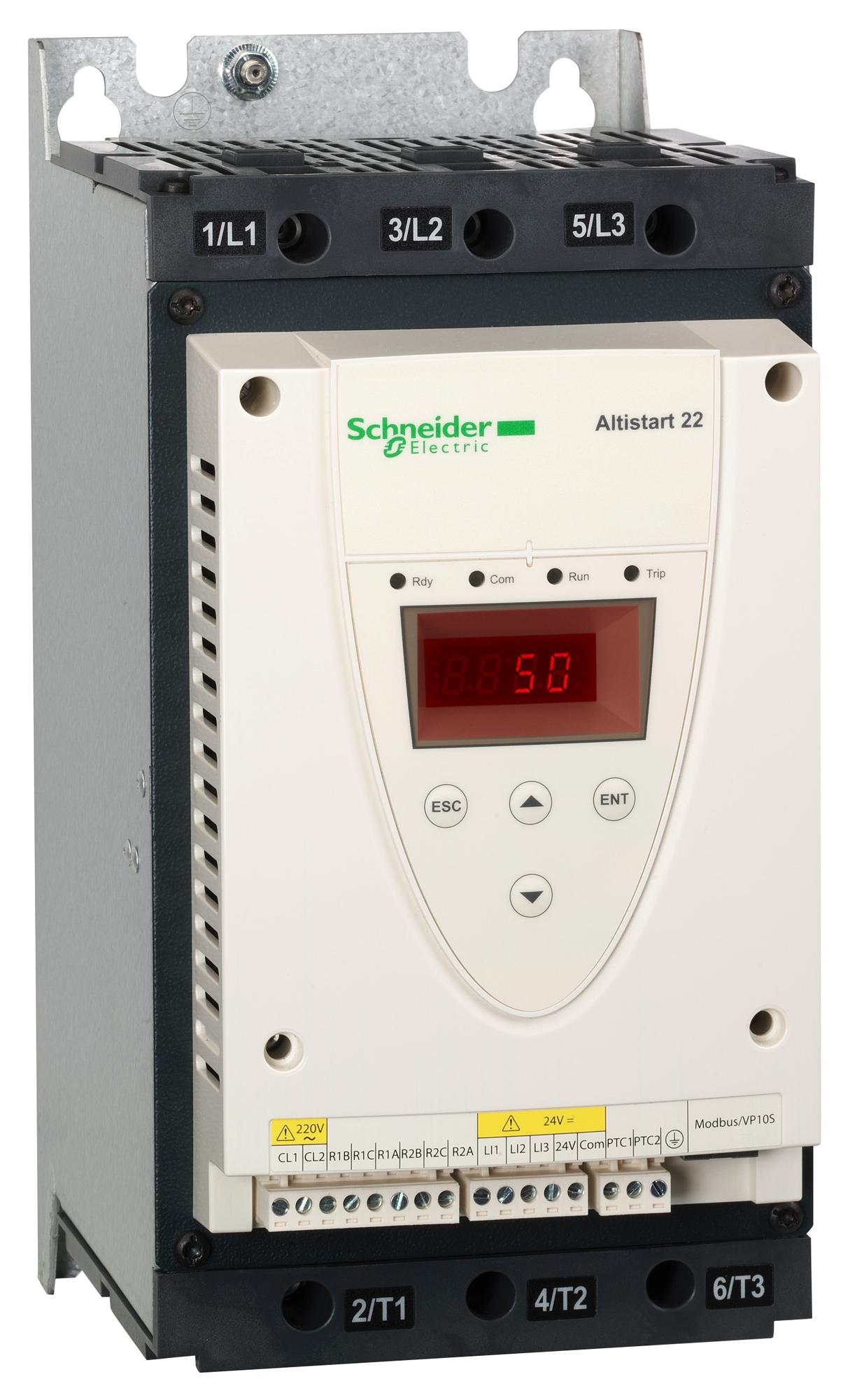 Schneider Electric Ats22D88S6 Soft Starter, 3-Ph, 88A, 55Kw, 600Vac