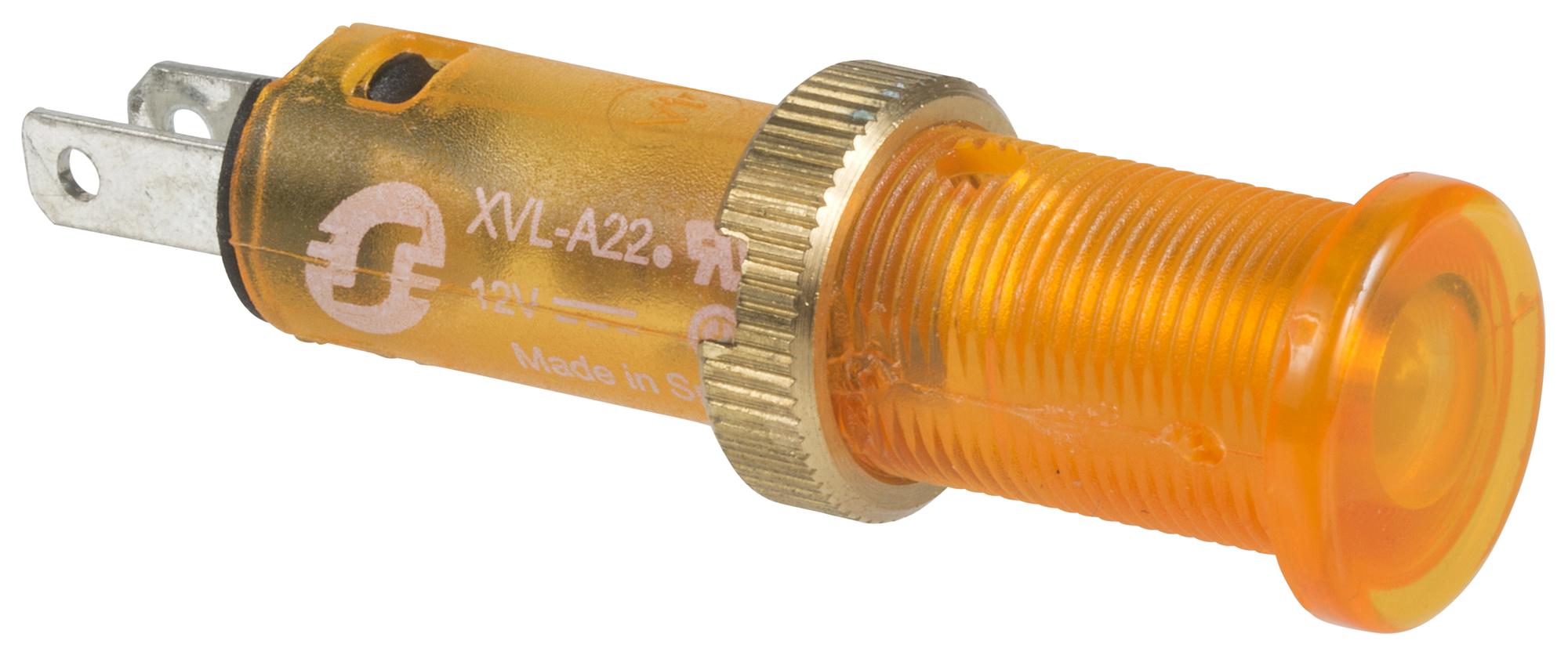 Schneider Electric Xvla225 Panel Indicator, Yellow, 8mm, 12Vdc