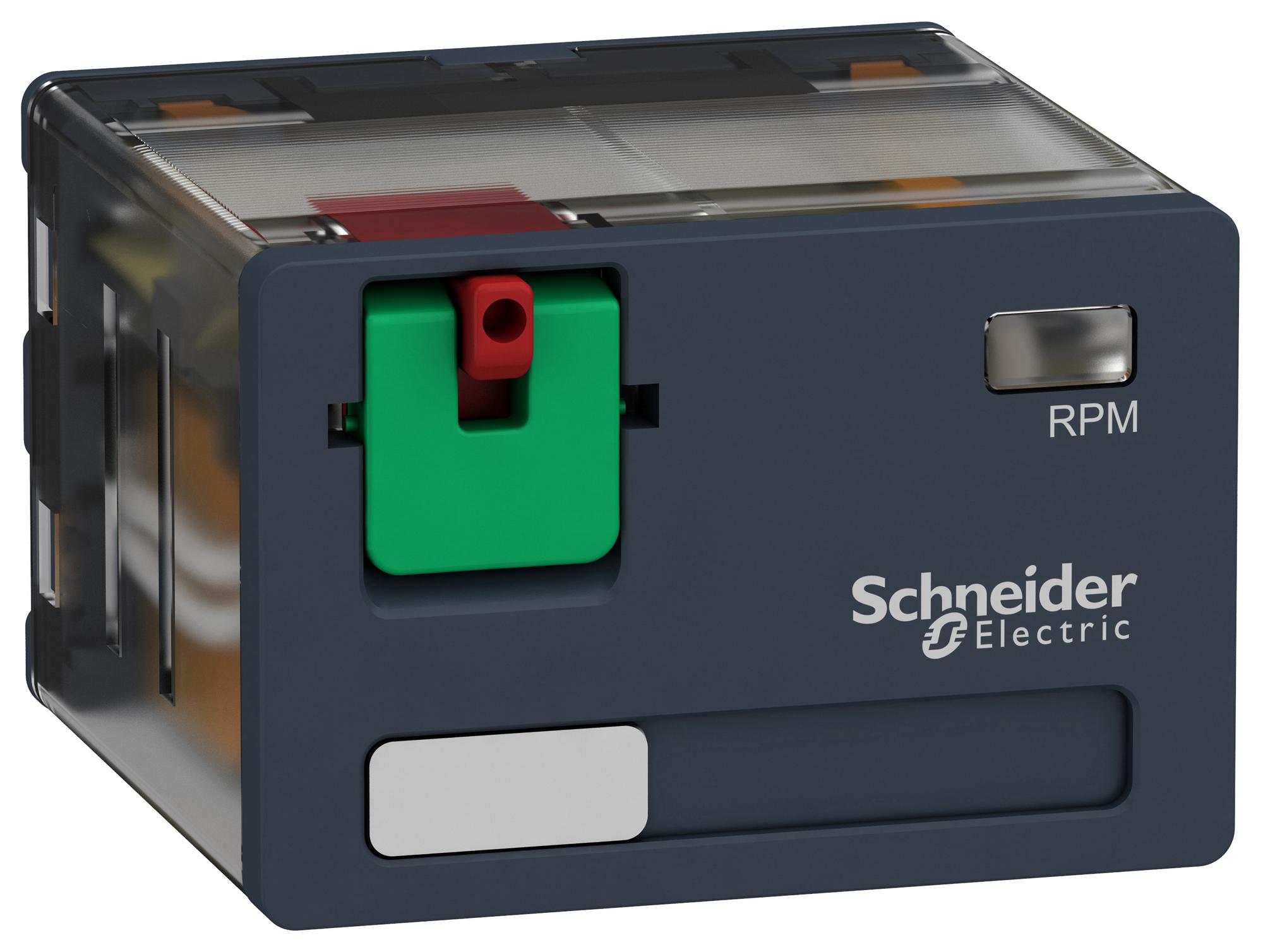 Schneider Electric Rpm41F7 Power Relay, 4Pdt, 120Vac, 15A, Socket