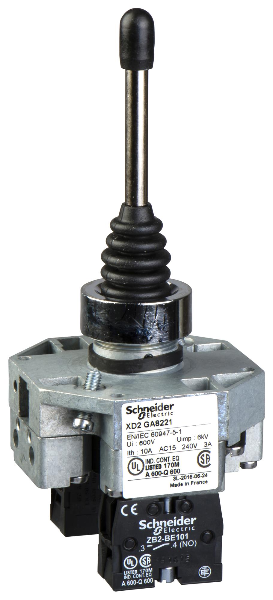 Schneider Electric Xd2Ga8221 Joystick Sw, Spst-No, 2Pos, 3A, 240Vac