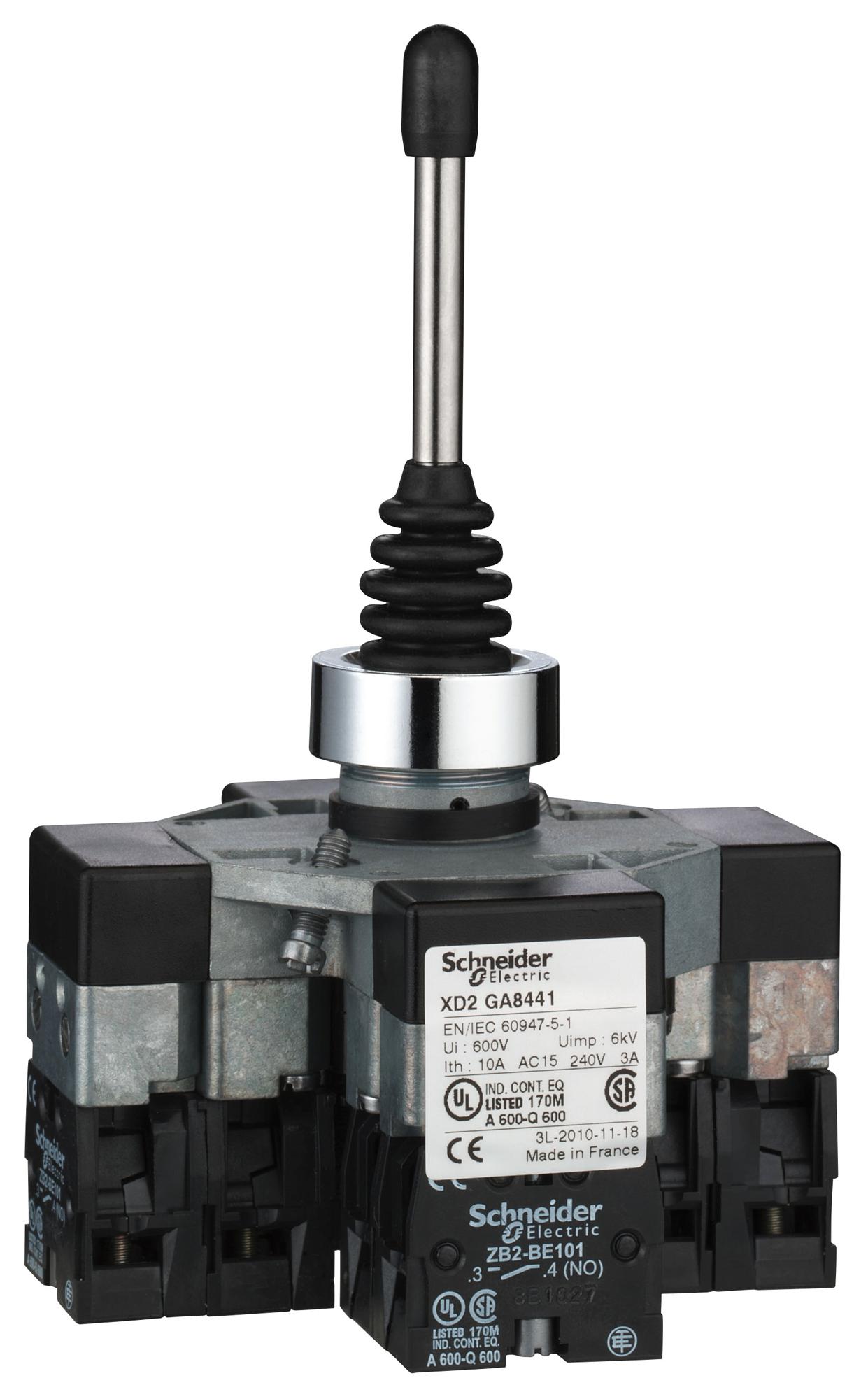 Schneider Electric Xd2Ga8441 Joystick Sw, Dpst-No, 4Pos, 3A, 240Vac