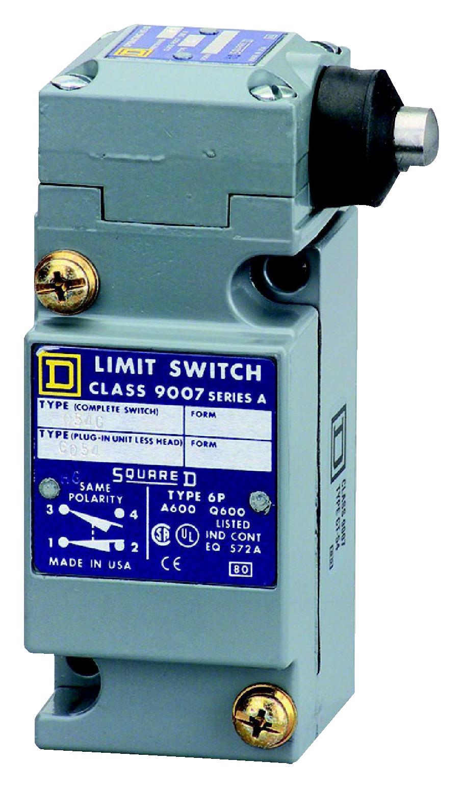 Schneider Electric 9007C54G Limit Switch, Spdt, Plunger