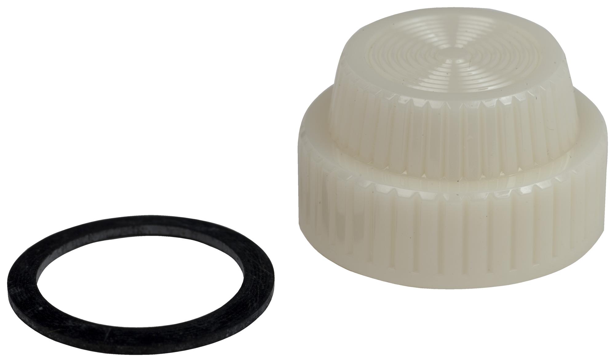 Schneider Electric 9001W31 30mm Round W/flat Top Lens, White