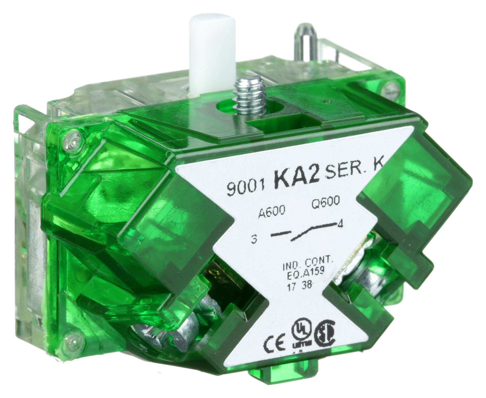 Schneider Electric 9001Ka2 Contact Block, 600V, 10A, 1Pole