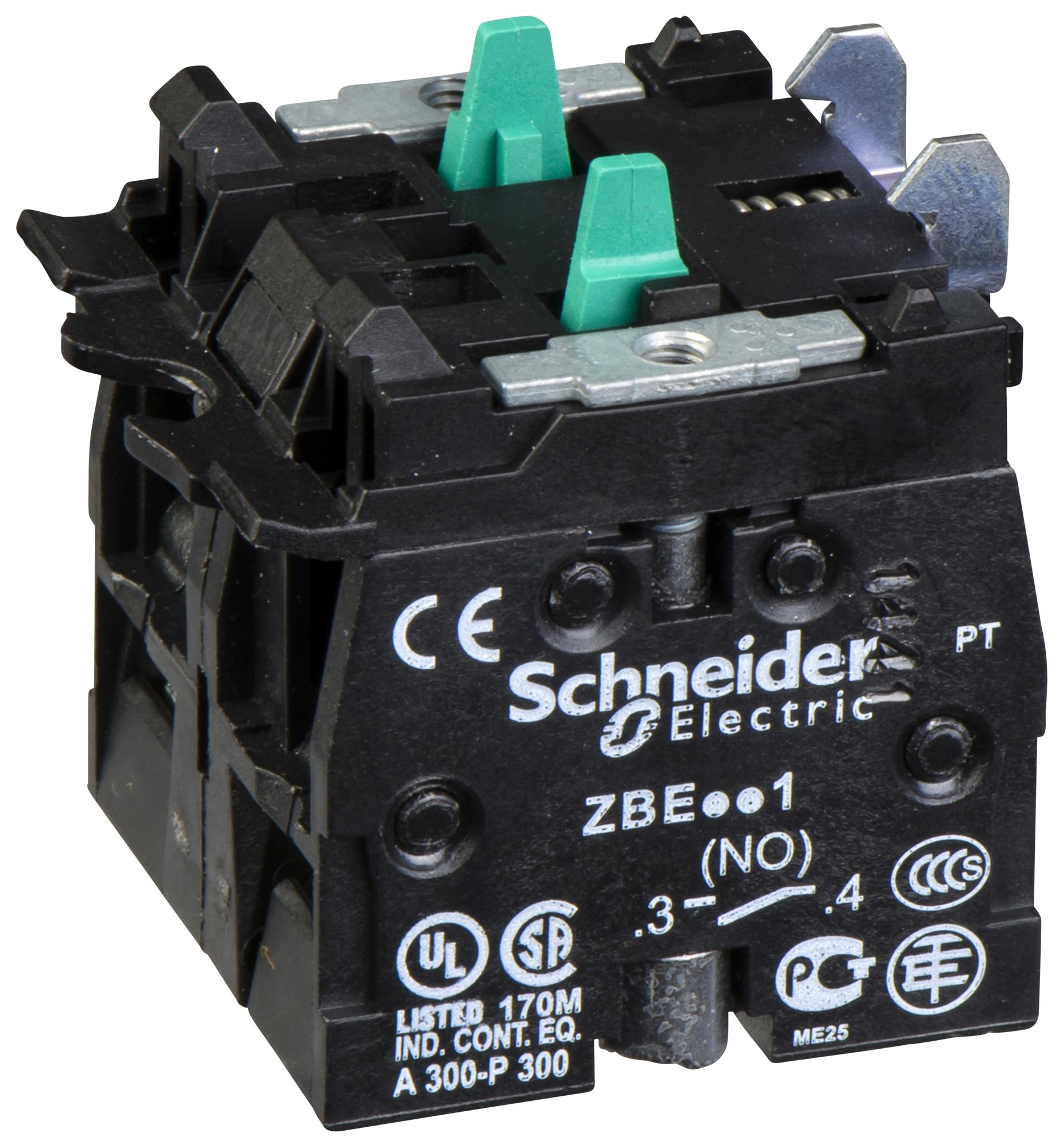 Schneider Electric Zbe503 Contact Block, 1.1A, 125Vac, Clamp