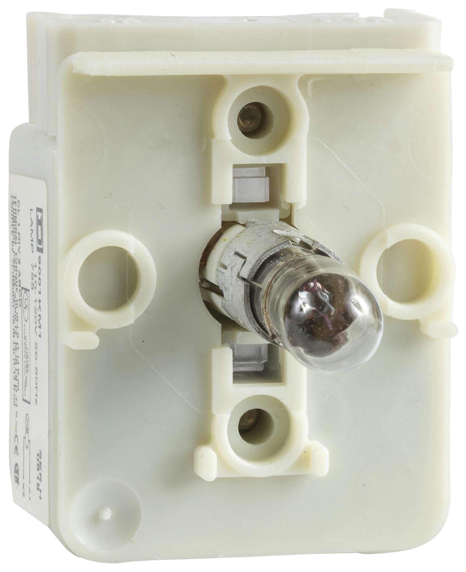 Schneider Electric 9001Km55 Light Block, Pilot Light/pb, 24V Bulb