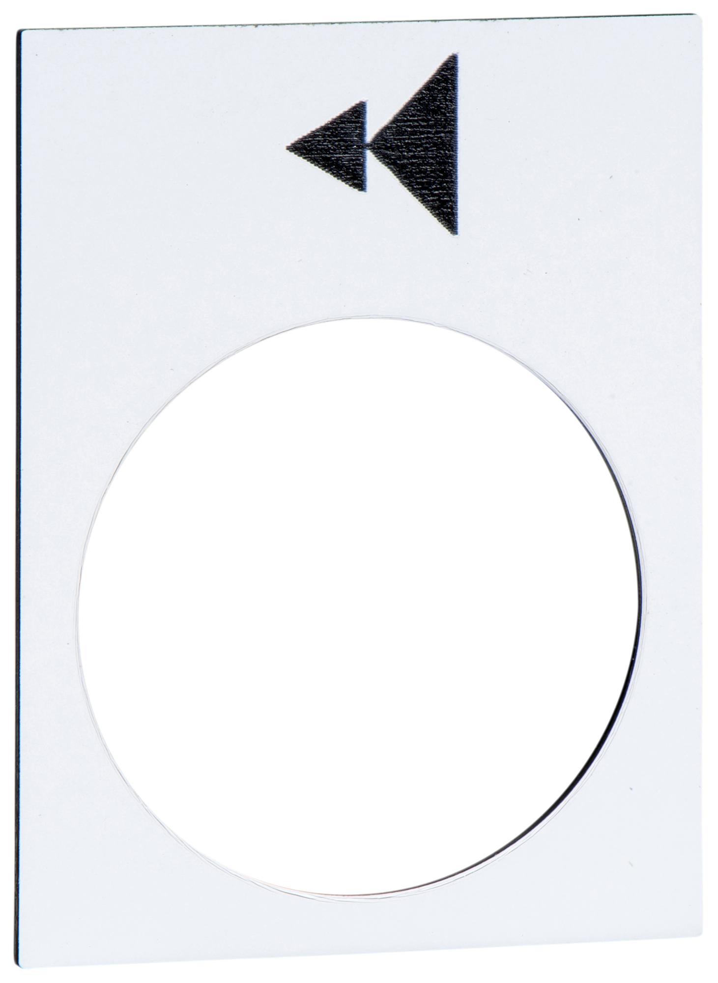 Schneider Electric Zb2By4906 Legend Plate, 30mm X 40mm, Pushbutton Sw