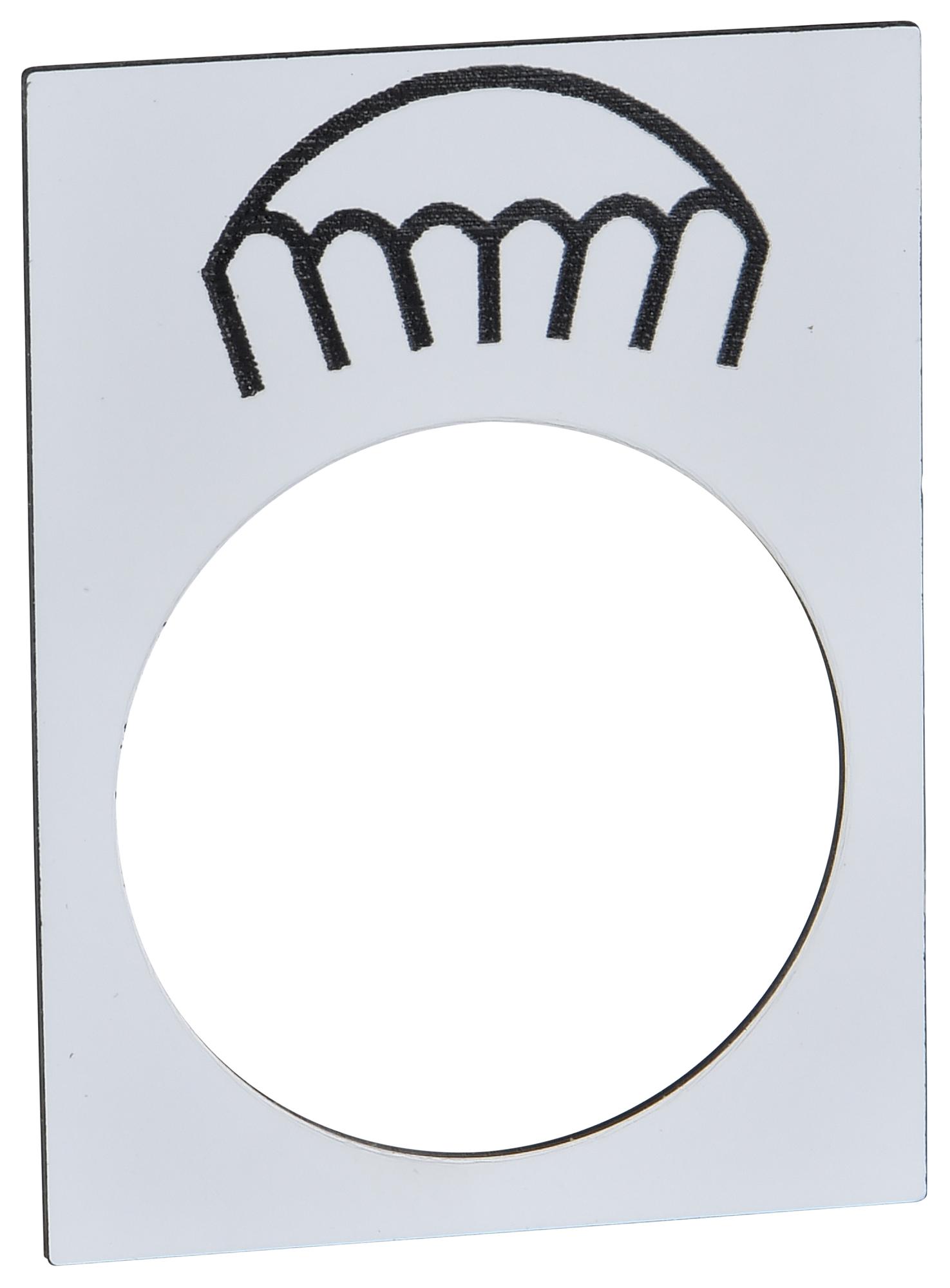 Schneider Electric Zb2By4933 Legend Plate, 30mm X 40mm, Pendant Cntrl