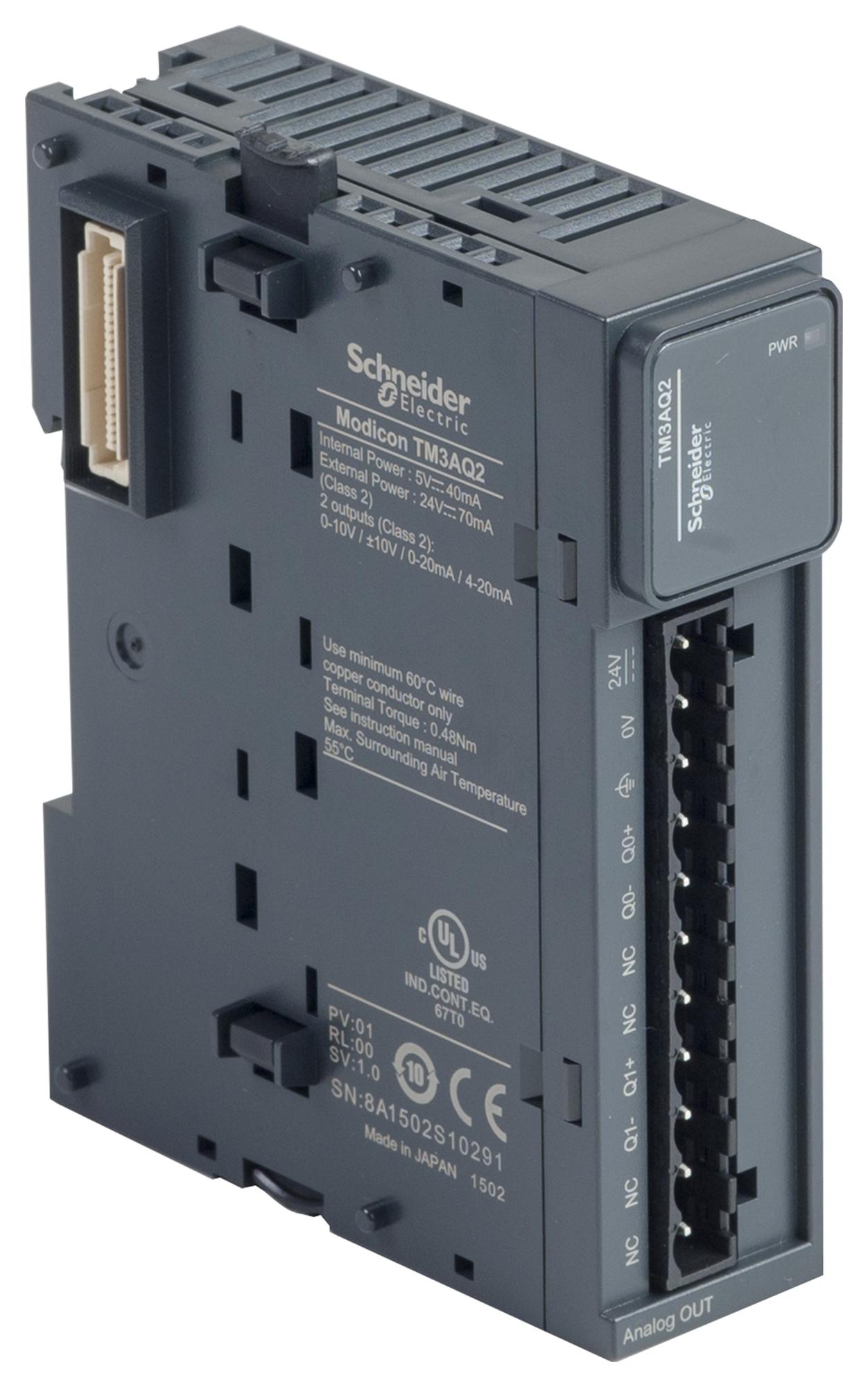 Schneider Electric Tm3Aq2 Module, 2 Analog Output