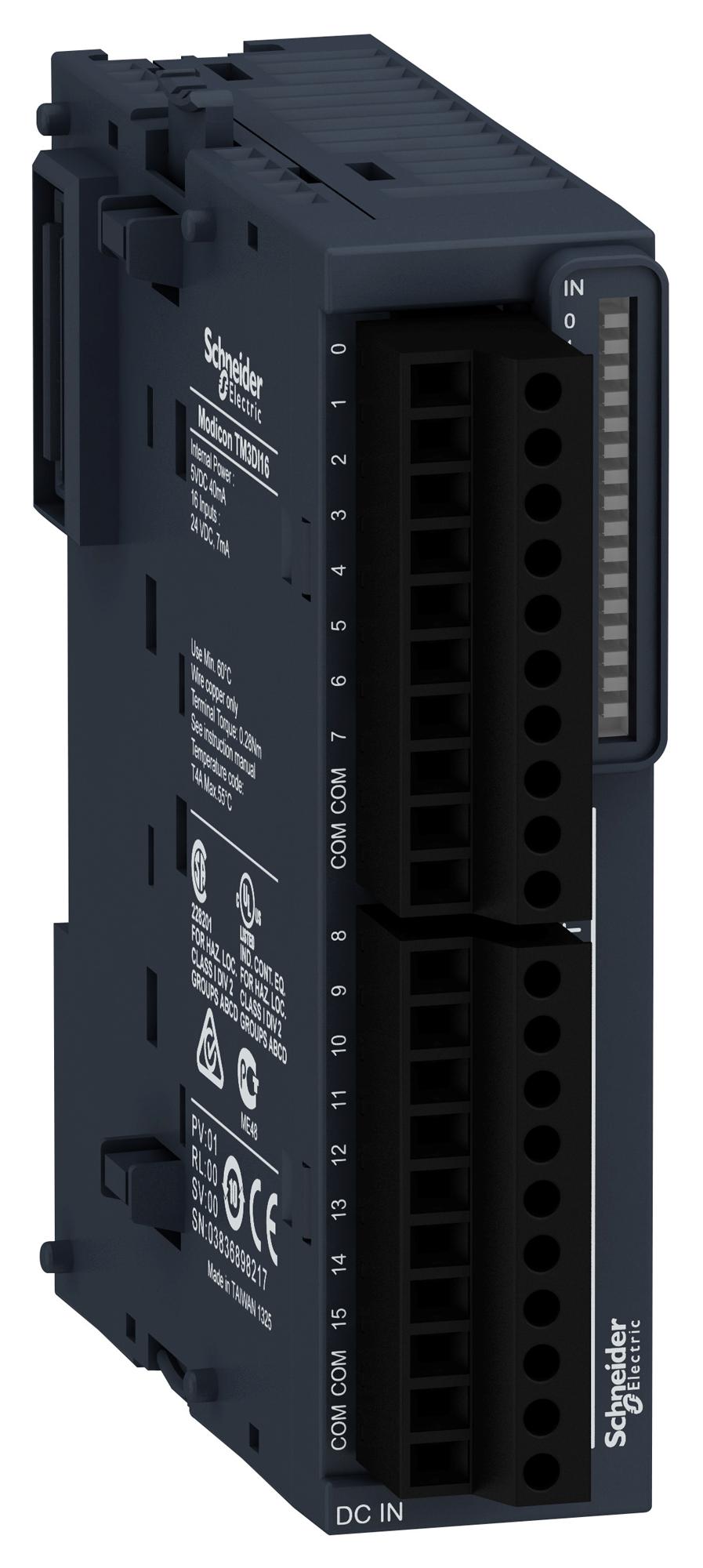 Schneider Electric Tm3Di16 Discrete Input Module, 16 I/p, 24Vdc