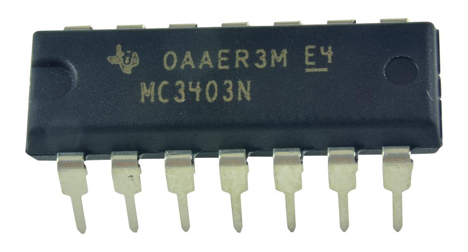 Texas Instruments Mc3403N Op Amp, Quad Low Distortion, 3403