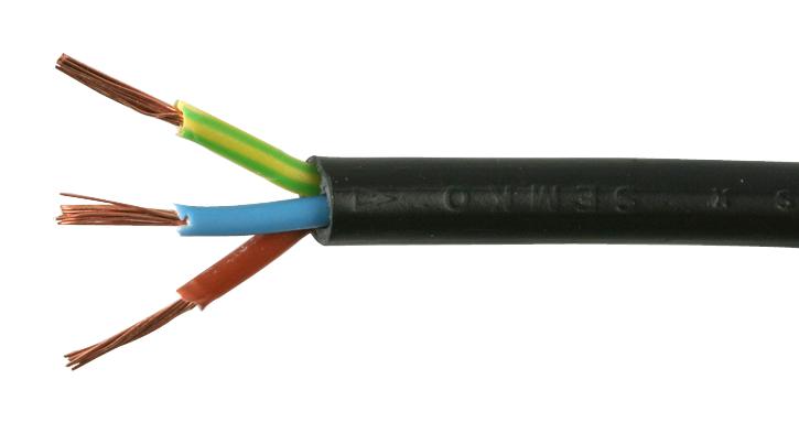 Pro Elec Pel01047 Cable H03Vv-F3 2183Y 0.50mm Black 50M