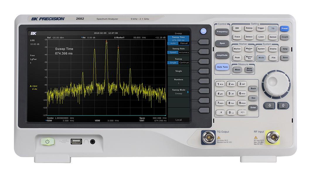 B&K Precision Bk2682 Spectrum Analyzer, 9Khz-2.1Ghz