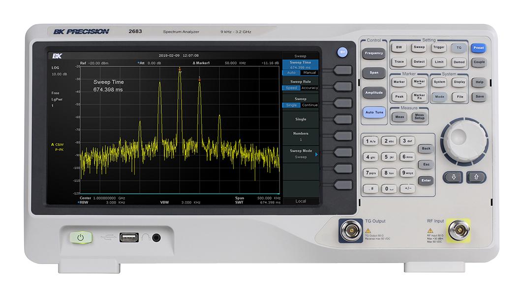 B&K Precision Bk2683 Spectrum Analyzer, 9Khz-3.2Ghz