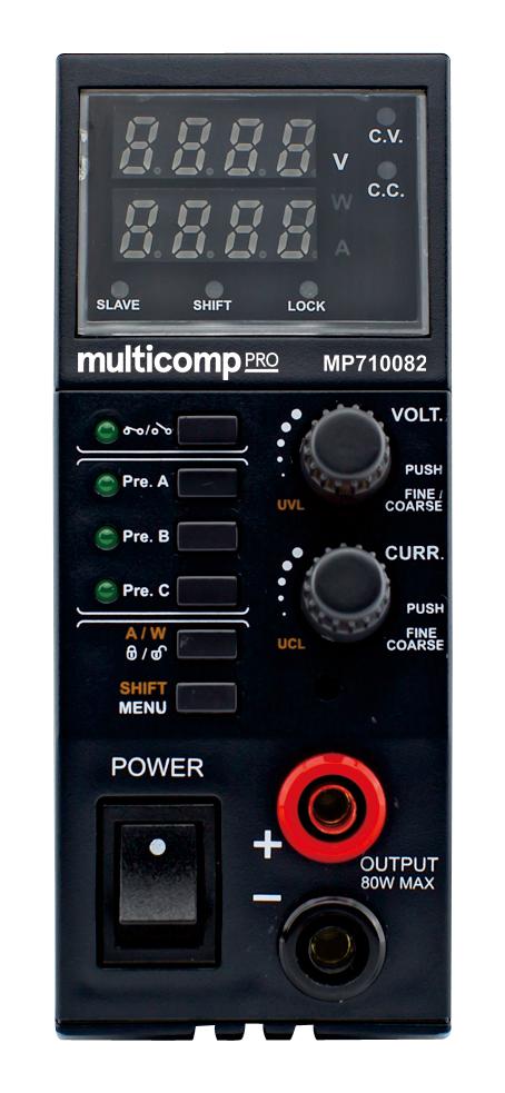 Multicomp Pro Mp710082 Power Supply, Bench, 1 Ch, 36V, 5A, 80W